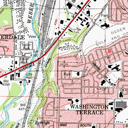 Topographic Map of Country Club Acres, UT