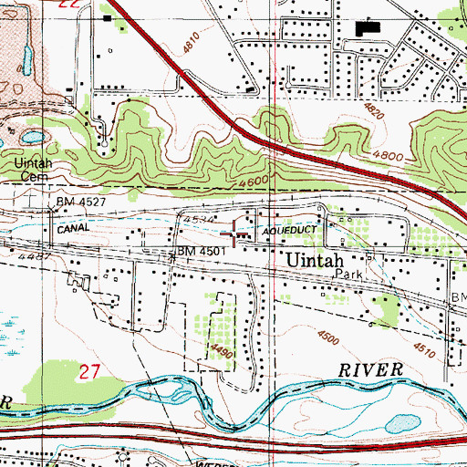 Topographic Map of Canyon View, UT