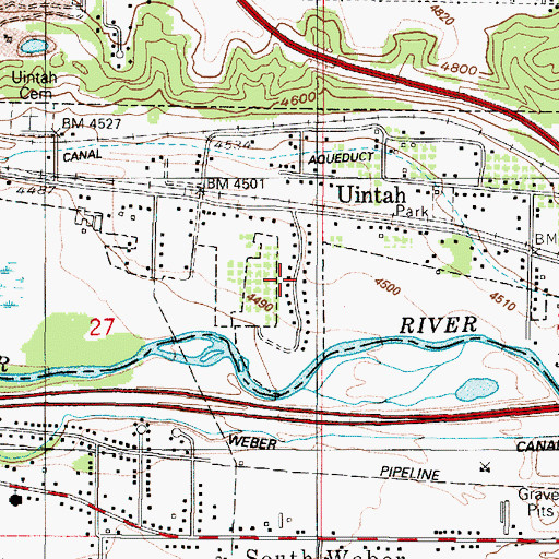 Topographic Map of Mountain Valley Ranchettes, UT