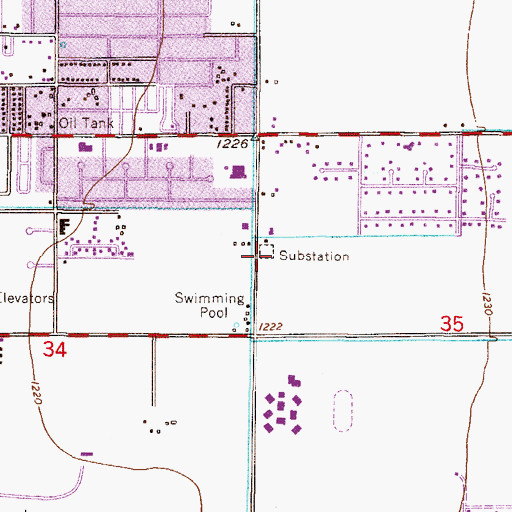 Topographic Map of Goodyear Substation, AZ