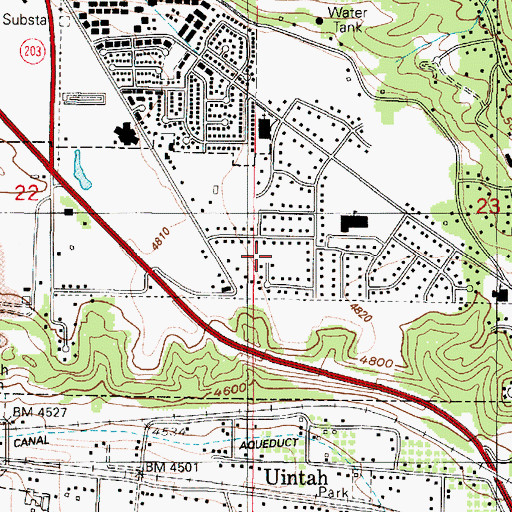 Topographic Map of High View, UT