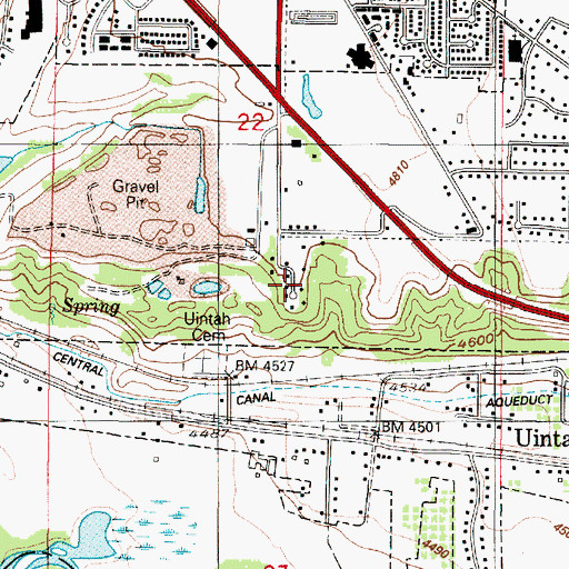 Topographic Map of Hill View Acres, UT