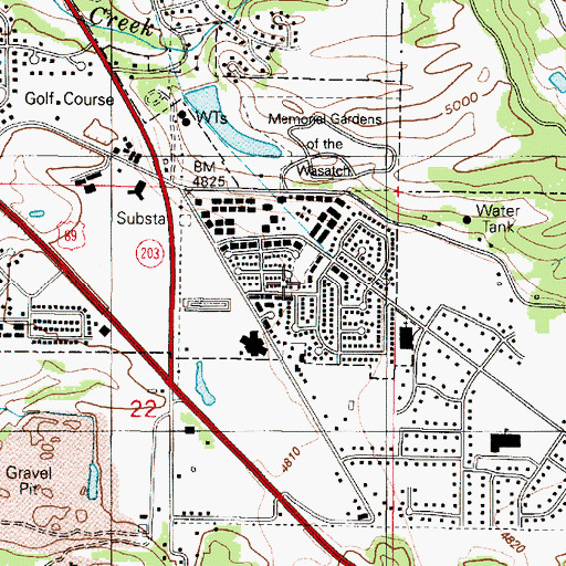 Topographic Map of Yorkshire Meadow, UT