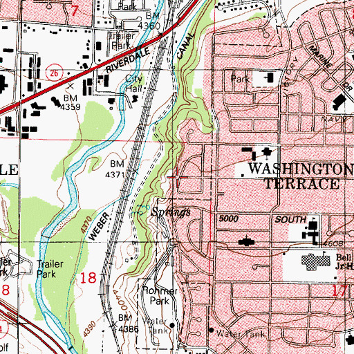 Topographic Map of Tibbitts, UT