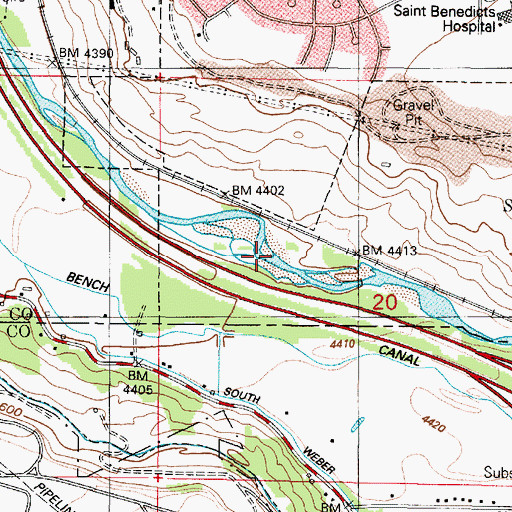 Topographic Map of Southridge Eight, UT