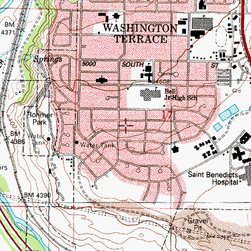 Topographic Map of Wright Hills, UT