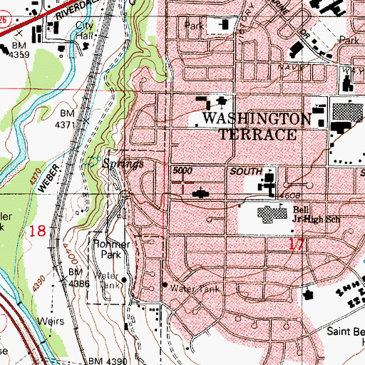 Topographic Map of Hillside Manor, UT