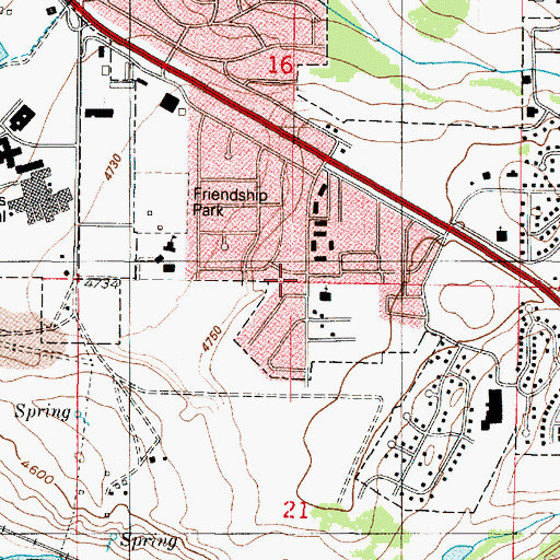 Topographic Map of Emerald Hills, UT