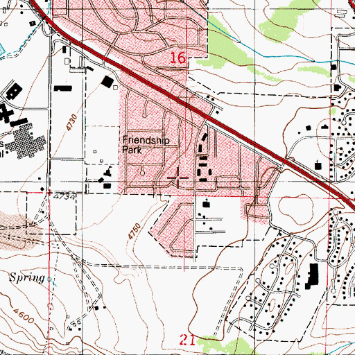 Topographic Map of Carole Heights, UT