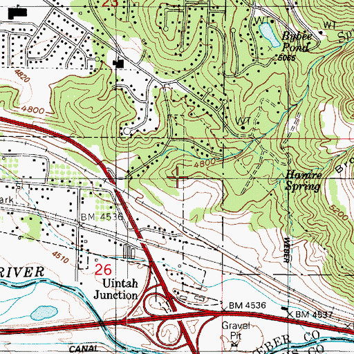 Topographic Map of Shadow Oaks, UT
