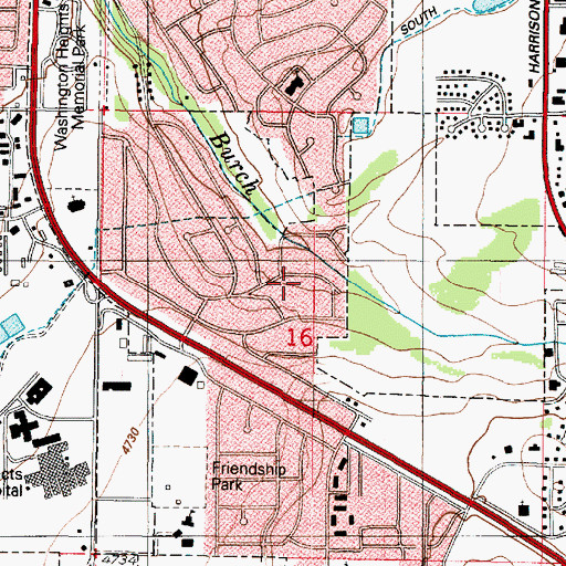 Topographic Map of Edgewood Hills Addition, UT