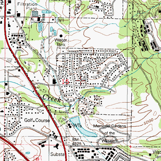 Topographic Map of Shadow Valley Estates, UT