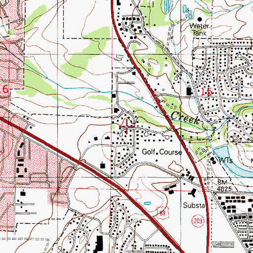Topographic Map of Oak Creek Estates, UT