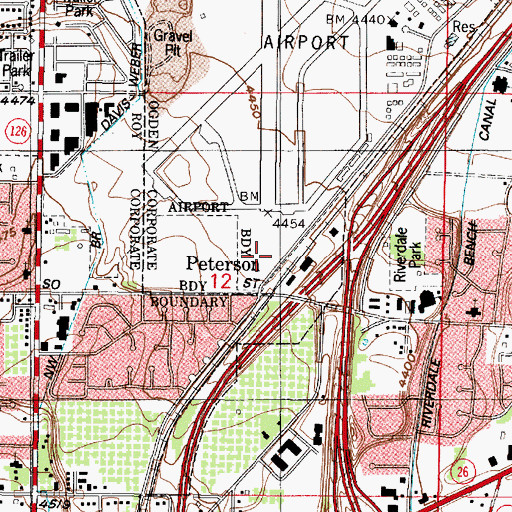 Topographic Map of Ogden Heights, UT