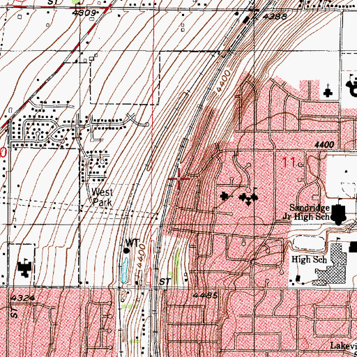 Topographic Map of Lakeside Park, UT