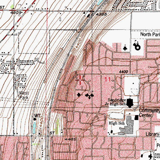 Topographic Map of Valley View Acres, UT