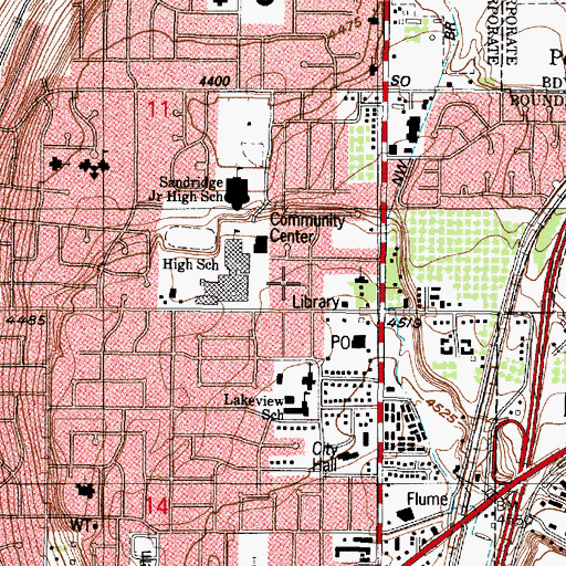 Topographic Map of Sunray, UT