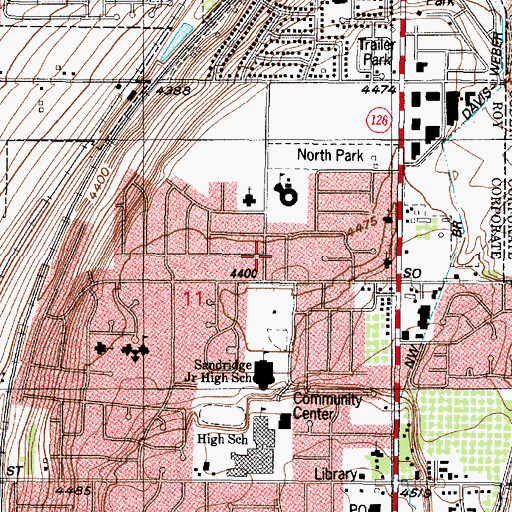 Topographic Map of Park Lake, UT