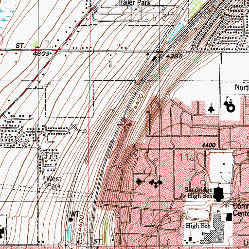 Topographic Map of Loma Bonita, UT