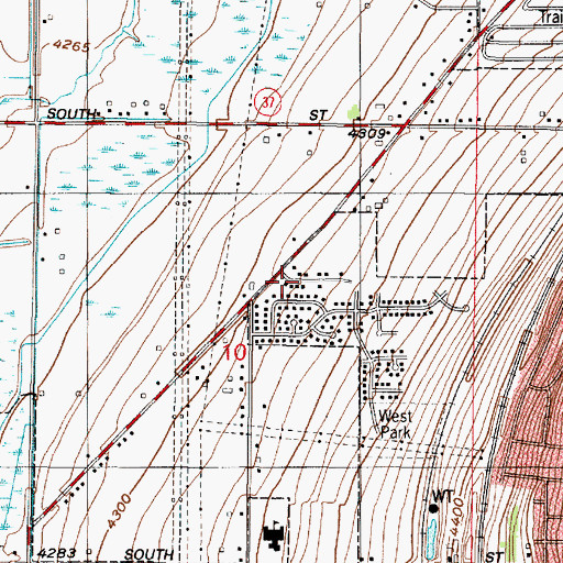 Topographic Map of Midland Farms, UT