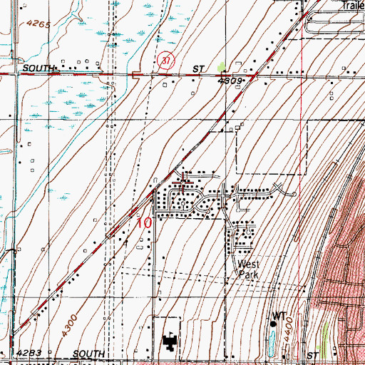 Topographic Map of Town and Country Estates, UT