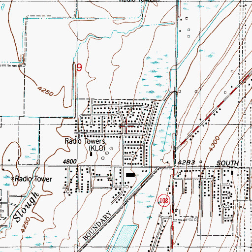 Topographic Map of Foxglen, UT