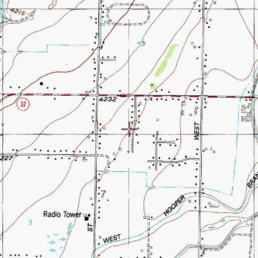 Topographic Map of Lucin, UT