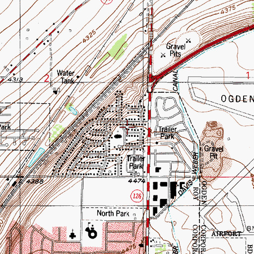 Topographic Map of North Crest Manor, UT