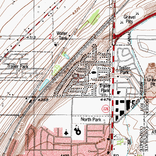 Topographic Map of Hal-Vern Park Addition, UT