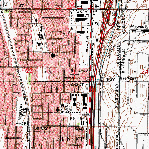 Topographic Map of Royset Park Addition and Annex, UT