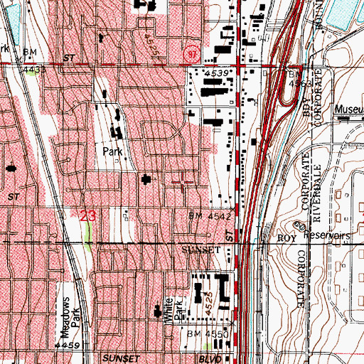 Topographic Map of Purser, UT