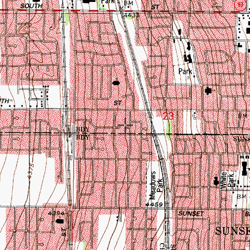 Topographic Map of Allred, UT