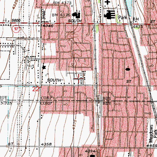 Topographic Map of Carriage Lane Number Two, UT