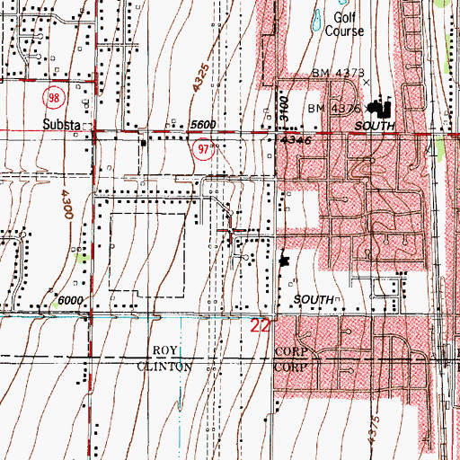 Topographic Map of Roy West, UT