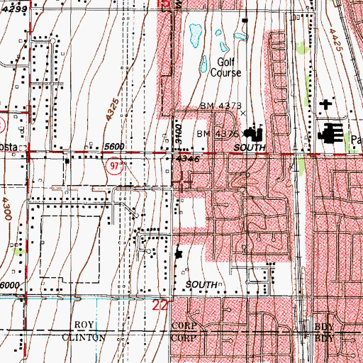 Topographic Map of Coy, UT