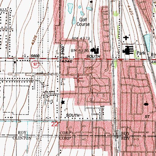 Topographic Map of Carriage Place, UT
