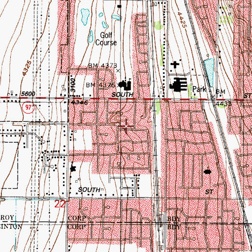Topographic Map of Goodfellow, UT