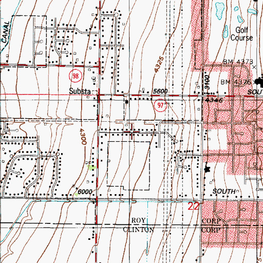 Topographic Map of Pinto Acres, UT