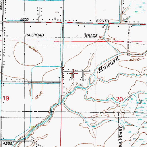 Topographic Map of Cottonwood Meadows, UT