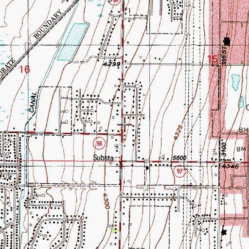 Topographic Map of Wheatridge Estates, UT