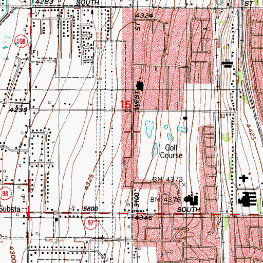 Topographic Map of Fairway Estates, UT
