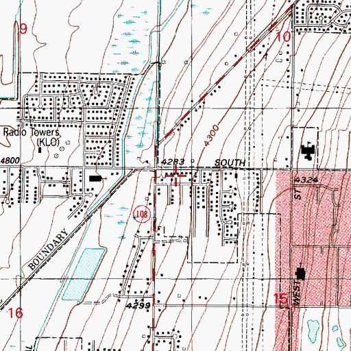 Topographic Map of Lavell, UT