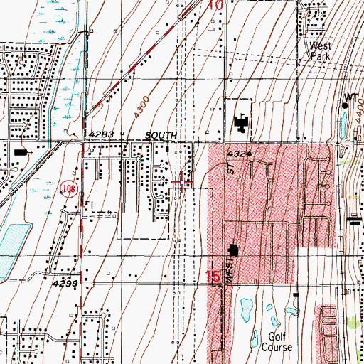 Topographic Map of Country Lane, UT