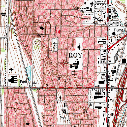 Topographic Map of Roy Park Addition, UT