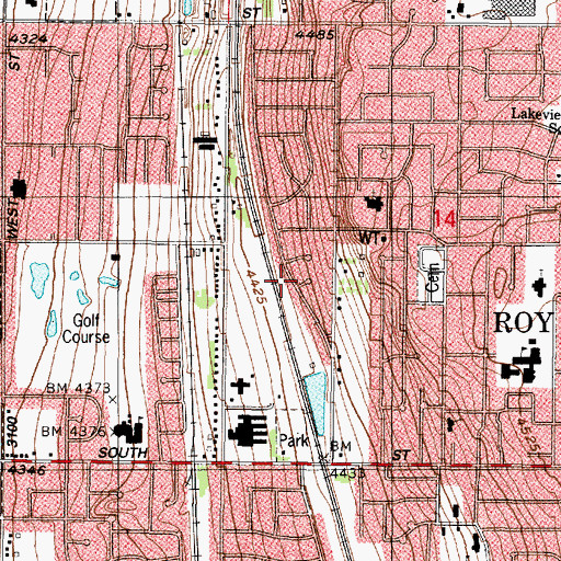 Topographic Map of Valleywest, UT