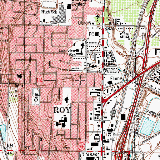 Topographic Map of Thompson Gardens, UT