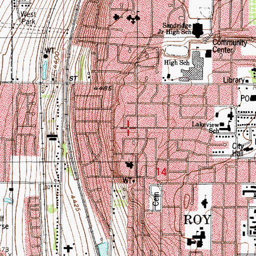 Topographic Map of Hy-Mesa, UT