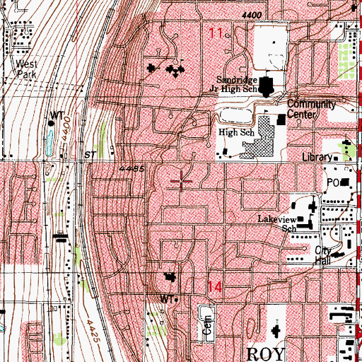 Topographic Map of Tanner, UT