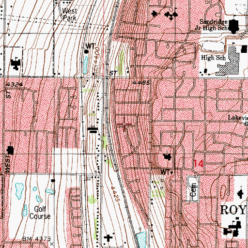 Topographic Map of Harveys Redwood Estates, UT