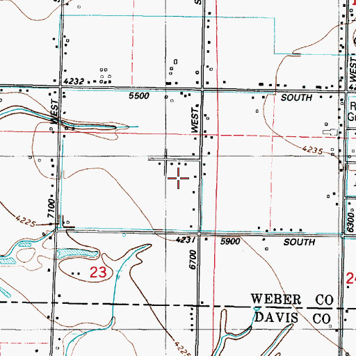 Topographic Map of Naisbitt Acres, UT